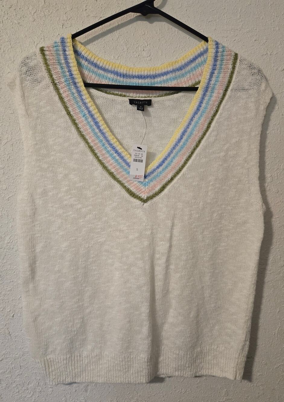 Talbots white vest